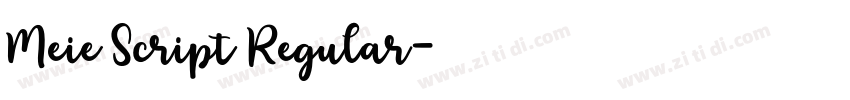 Meie Script Regular字体转换